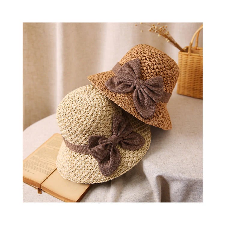 π 50% DISCOUNT π | Straw Hat with Retro Bow β Foldable & Breathable for Summer