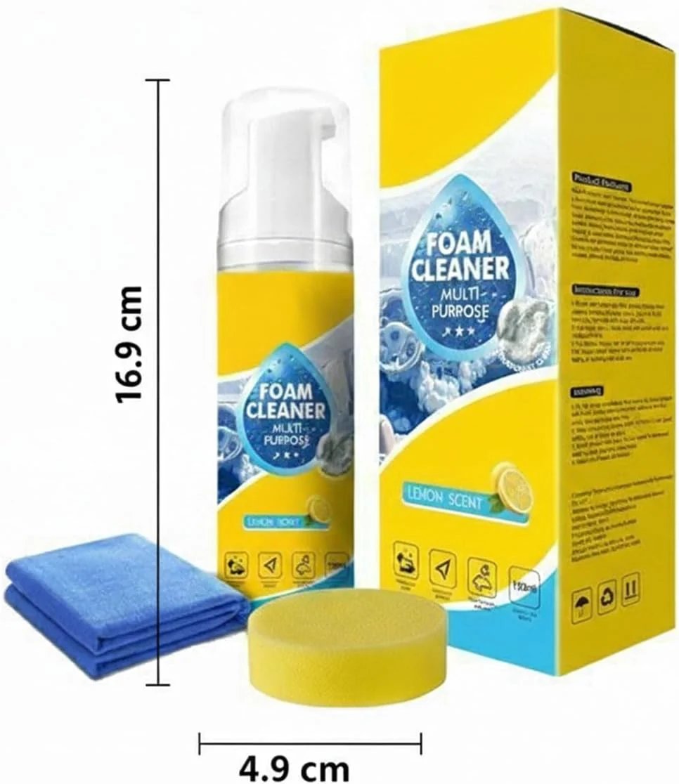🏆LAST DAY SALE 50% OFF🔥Multi-Function Foam Cleaner – Deep Clean Car, Kitchen, Bathroom & Sofa