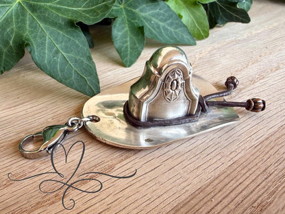 ✨Handmade Cowboy Hat Pendant · Crafted from Authentic Vintage Silverware