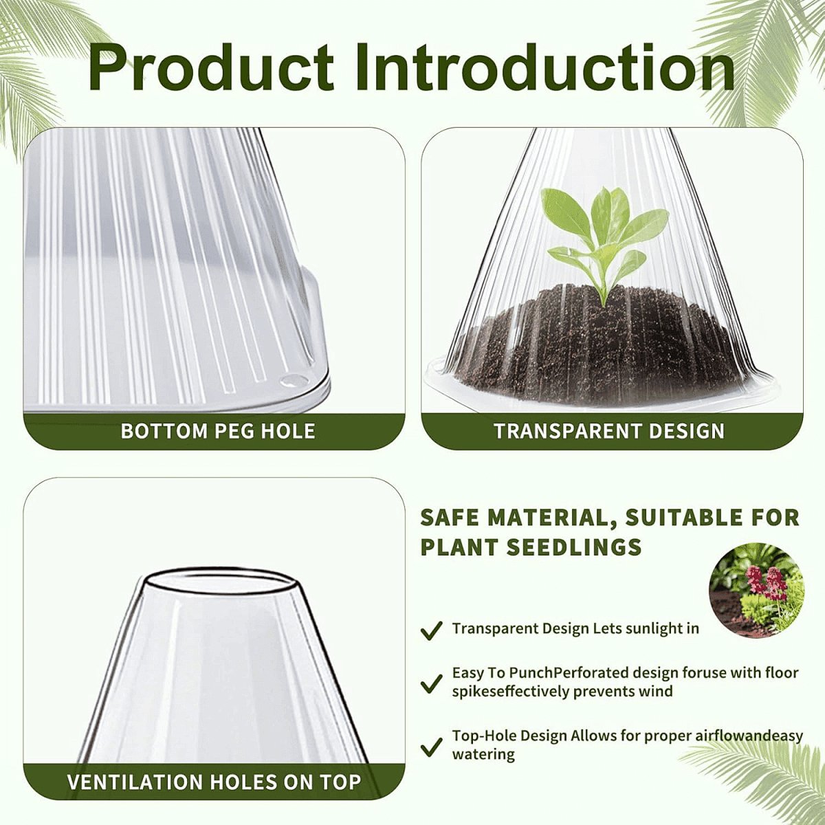🌿Gardening Greenhouse Plant Covers 🌱Reusable, light-transmitting and breathable💪Prevent🐛insect🐓Poultry❄Frost🌧Rain🌪Wind