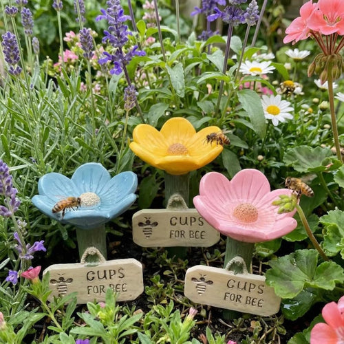 🌸Flower-shaped resin bee watering station🐝💧