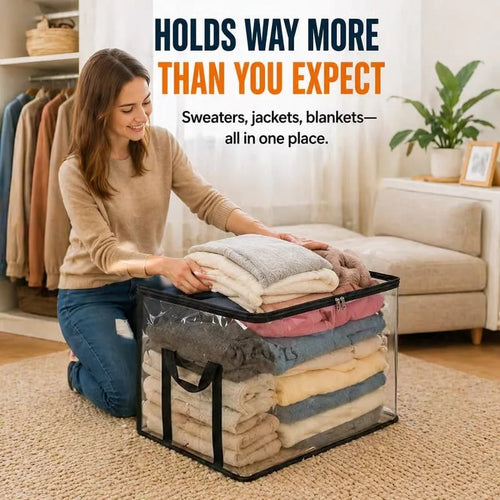 🎁 Last Day 49% OFF📦Large Heavy-Duty Thick Plastic Clear Storage Bag for Clothes, Moving & Storage